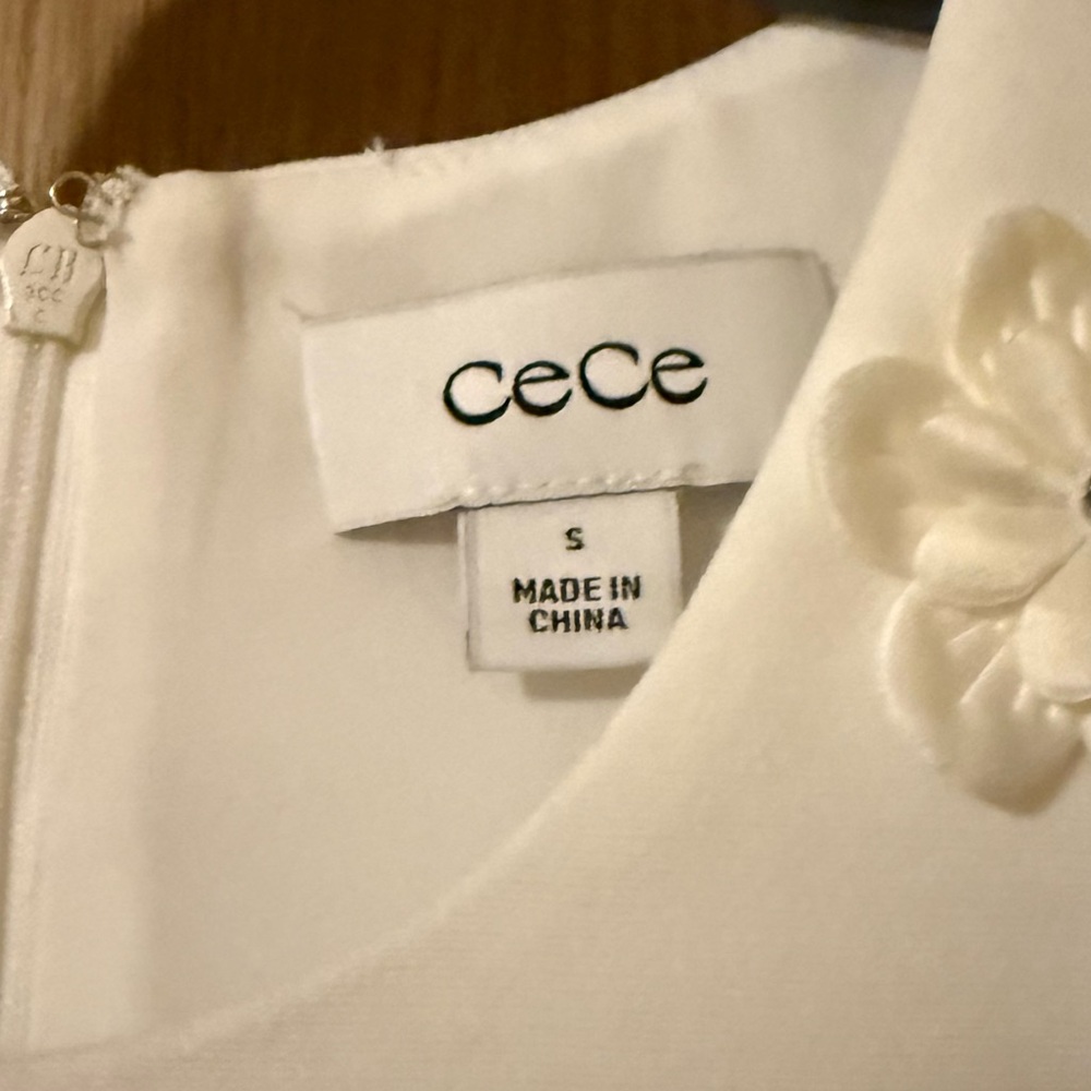 CeCe White Ruffle Mini Dress - Picture 3 of 5